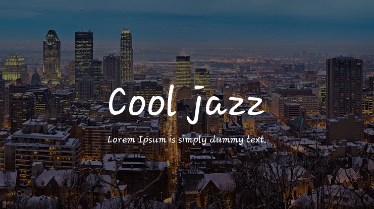 Font Cool jazz versi lama